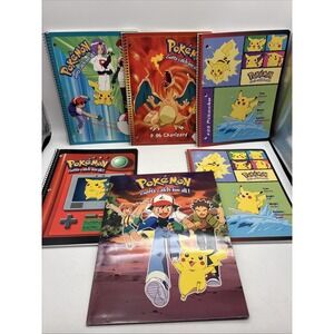 Vintage Nintendo Pokémon spiral notebook three ring pocket folder NOS Lot Of 6